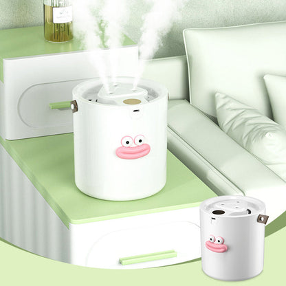 💨🏠2L Quiet USB Humidifier – Portable Desktop Mist Maker, 280ml/h Fine Spray, 35dB Silent, Cute Sausage Mouth Design for Bedroom, Office & Nursery