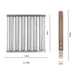 🔥Hot Sale Stainless Steel BBQ Hot Dog Rack with Wooden Handle