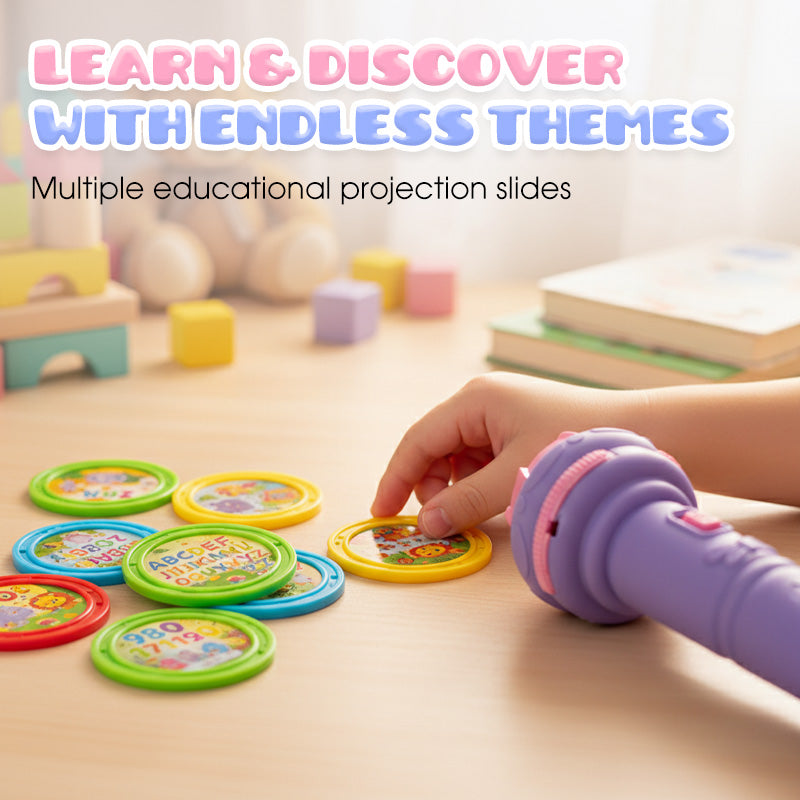 🔥Limited stock available 50% OFF🔥Early Education Projector Torch for Kids