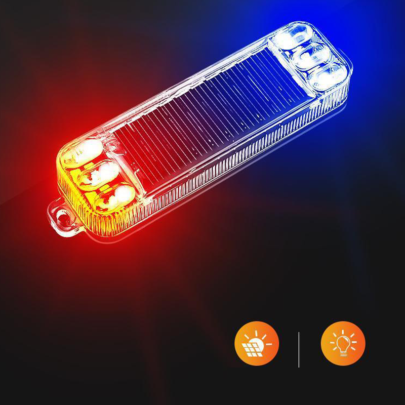 Solar-Powered LED Strobe Warning Light