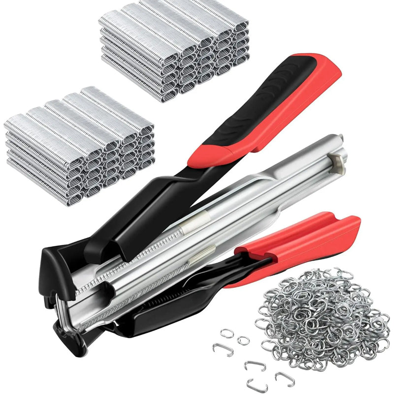 Heavy-Duty C-Type Staple Plier for Cage Assembly