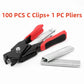 Heavy-Duty C-Type Staple Plier for Cage Assembly