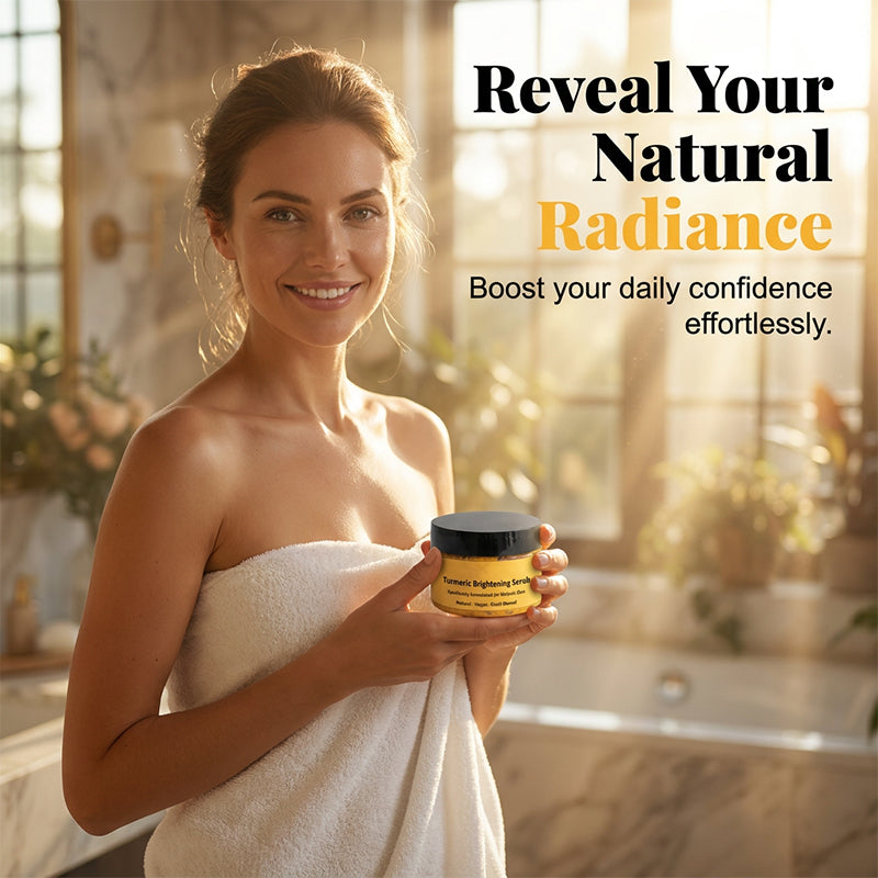 🛁50% OFF🧴 Turmeric Brightening Body Scrub | Natural Sea Salt Exfoliation · Nourishing Jojoba Oil · Fades Dullness · For Face and Body