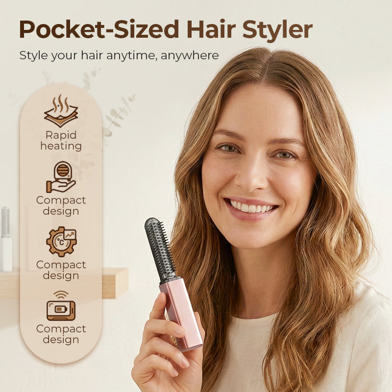 Portable Cordless Mini Hair Straightener Comb