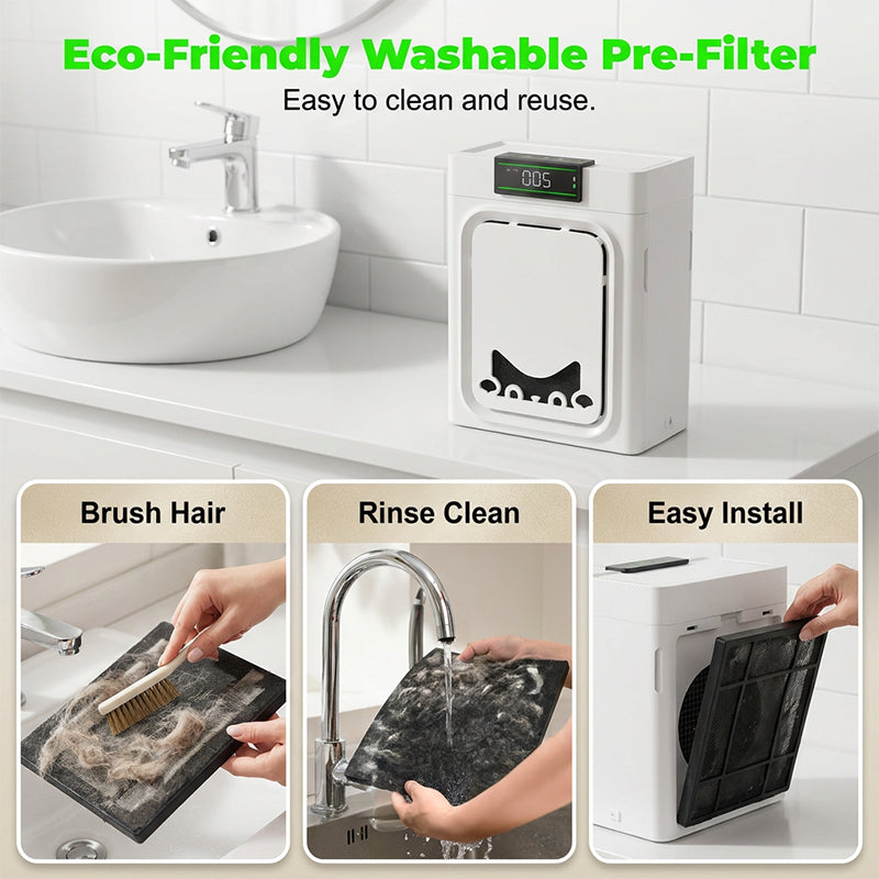 🐾 49% OFF NOW! 🌬️ Pet Air Purifier with Washable Filter – Captures dander, hair & odors – Quiet operation, compact – perfect for homes with dogs or cats 🐕
