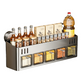 Punch-Free Kitchen Spice Rack Wall Mount Condiment Organizer