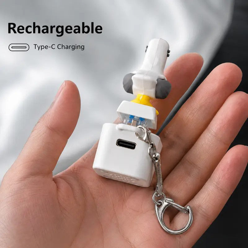 Stress Relief Sound Button Rechargeable Keychain