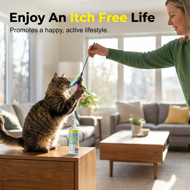 Natural Flea and Tick Repellent Spray for Cats
