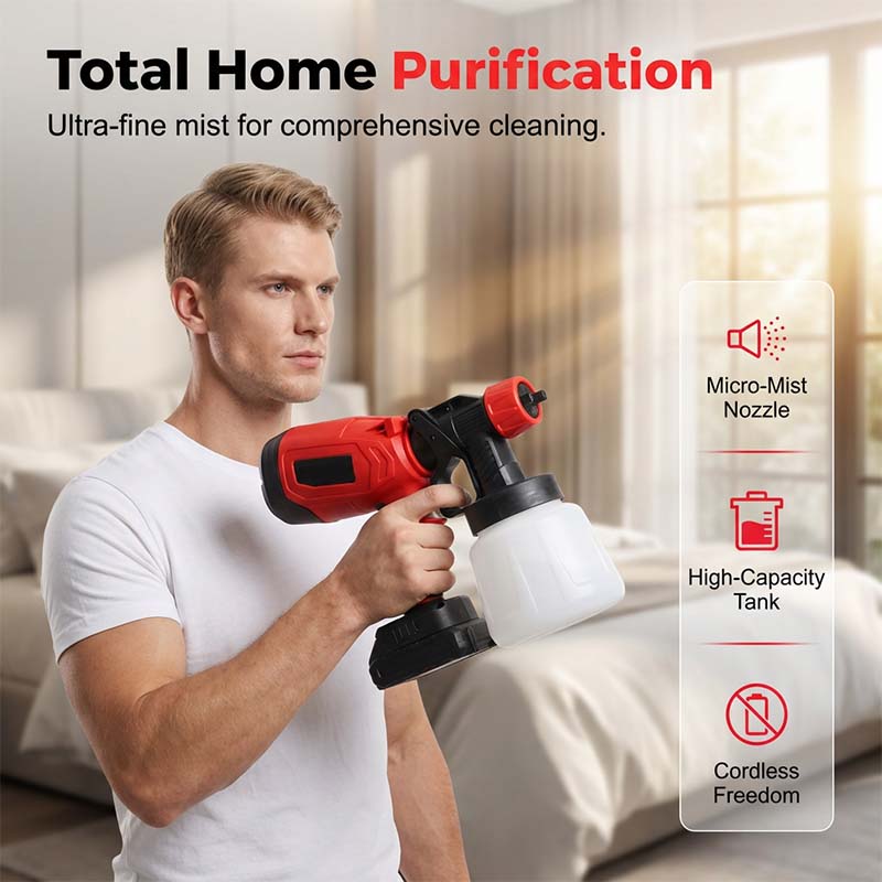 🎨🔋 Cordless paint sprayer – 2 batteries, versatile, for painting & gardening!