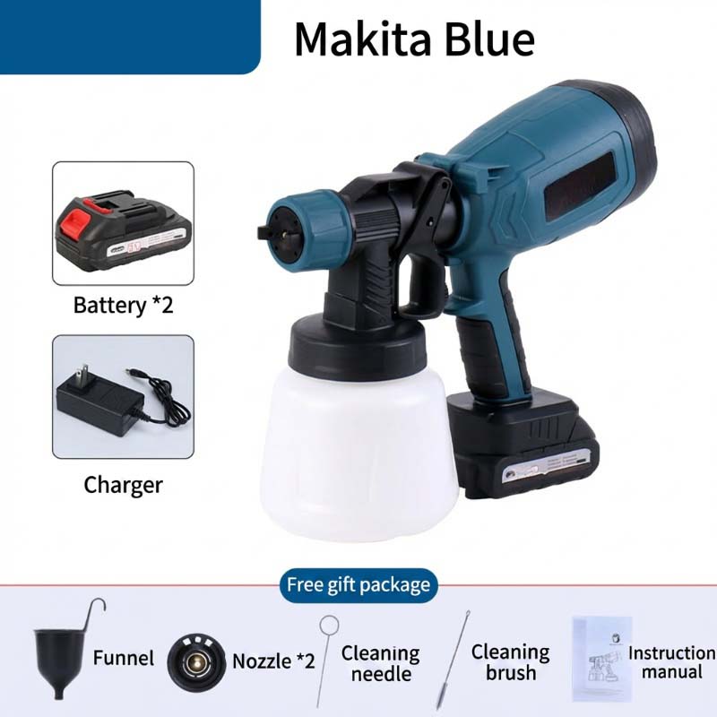 🎨🔋 Cordless paint sprayer – 2 batteries, versatile, for painting & gardening!