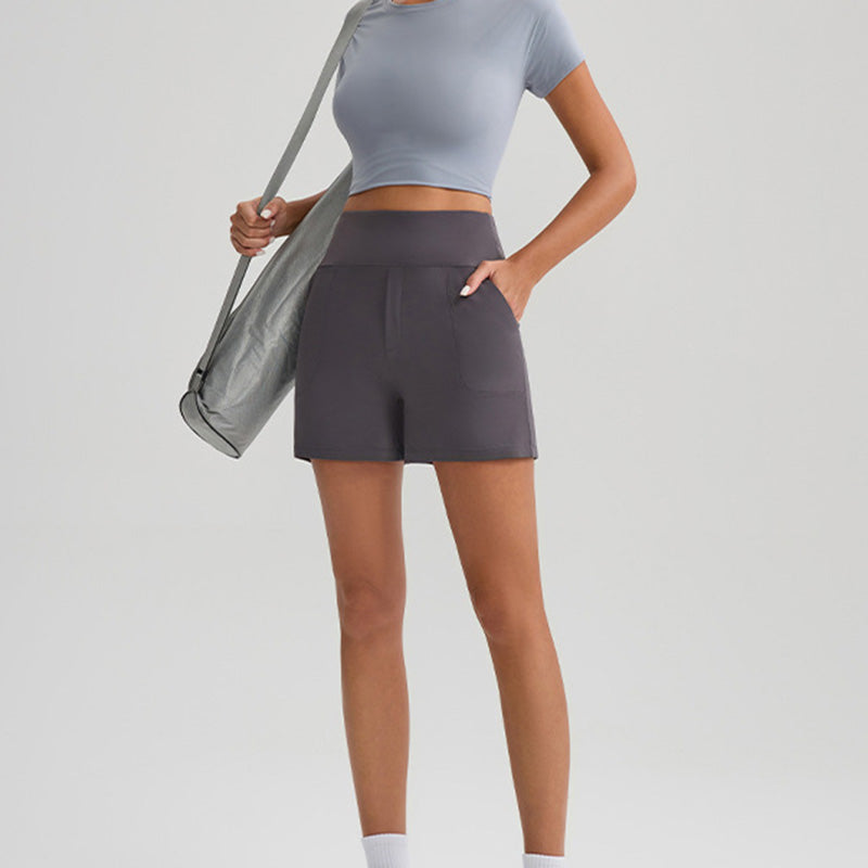 Women's High Waist Gym Fitness Shorts