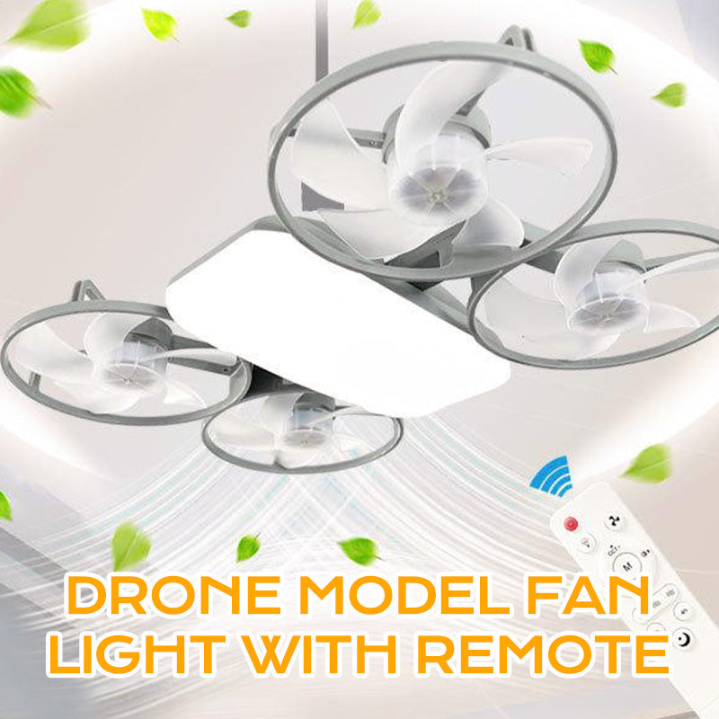 3-Speed E27 Drone Model Fan Light with Remote