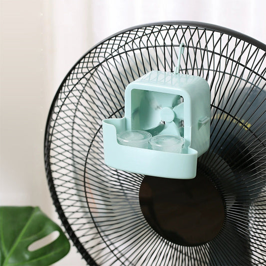 Portable Hanging Fan Cooling Attachment with Ice Cups