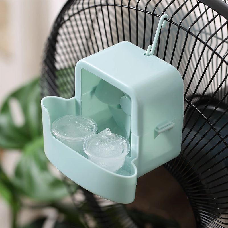 Portable Hanging Fan Cooling Attachment with Ice Cups
