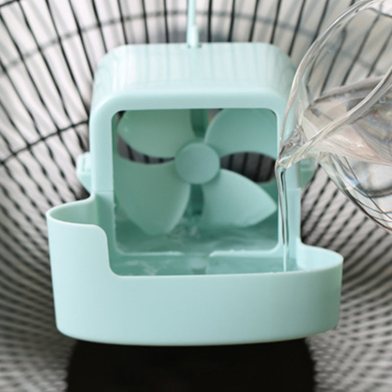 Portable Hanging Fan Cooling Attachment with Ice Cups