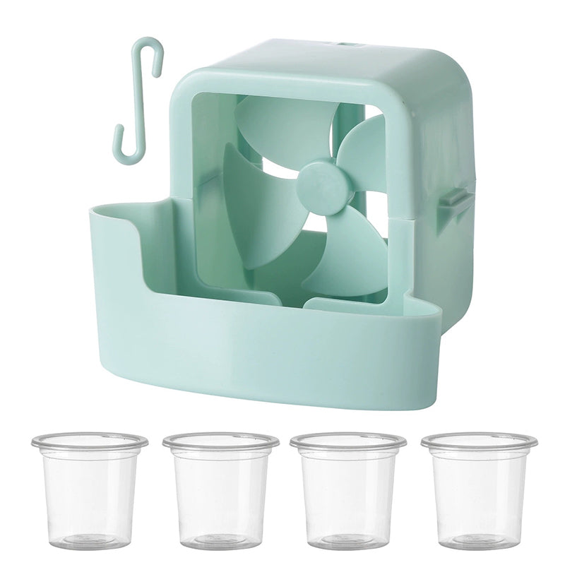 Portable Hanging Fan Cooling Attachment with Ice Cups