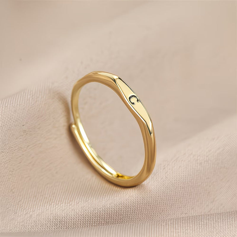 Minimalist Initial Ring for Everyday Elegance