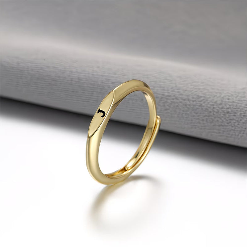Minimalist Initial Ring for Everyday Elegance