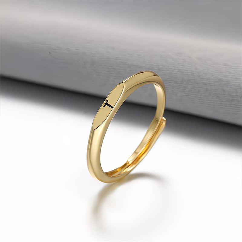 Minimalist Initial Ring for Everyday Elegance