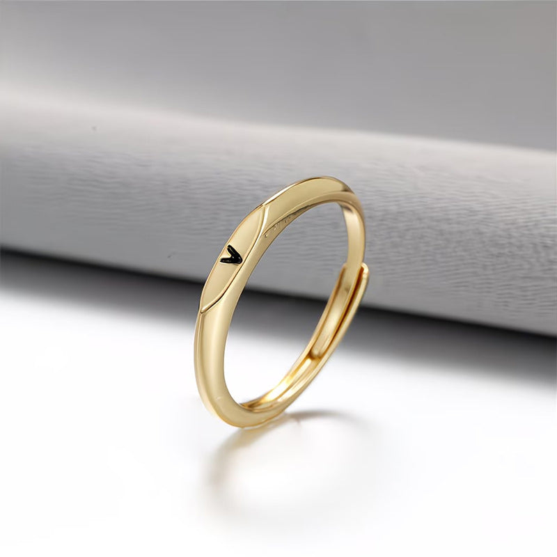 Minimalist Initial Ring for Everyday Elegance