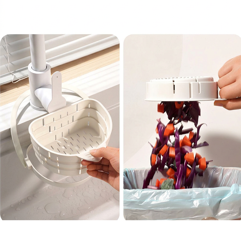 Hanging Foldable Kitchen Sink Drain Basket