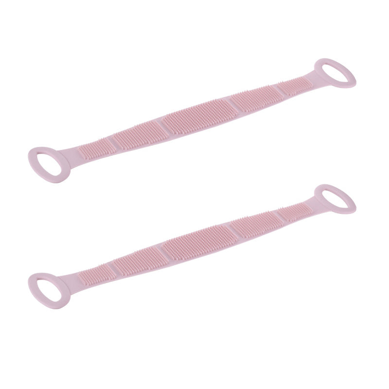 🛀 Boost bathing happiness! Skin becomes smooth and glowing! Dual-Sided Silicone Back Scrubber
