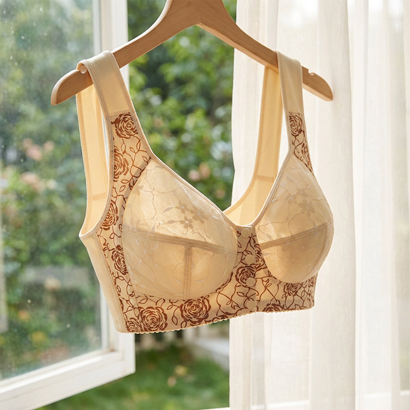 Wire-Free Support Bra with Wide Straps