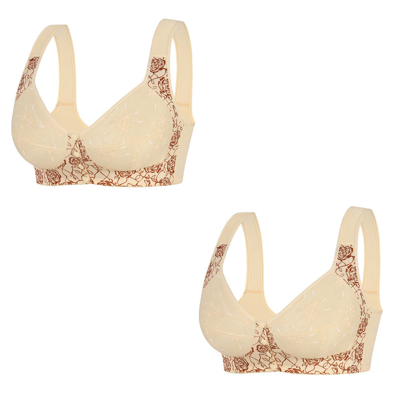 Wire-Free Support Bra with Wide Straps