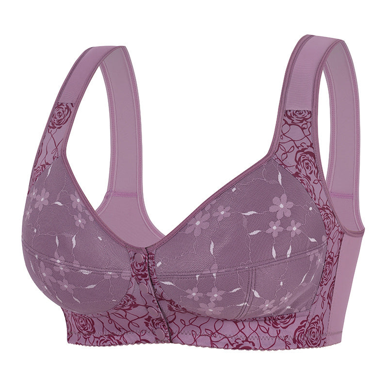 Wire-Free Support Bra with Wide Straps