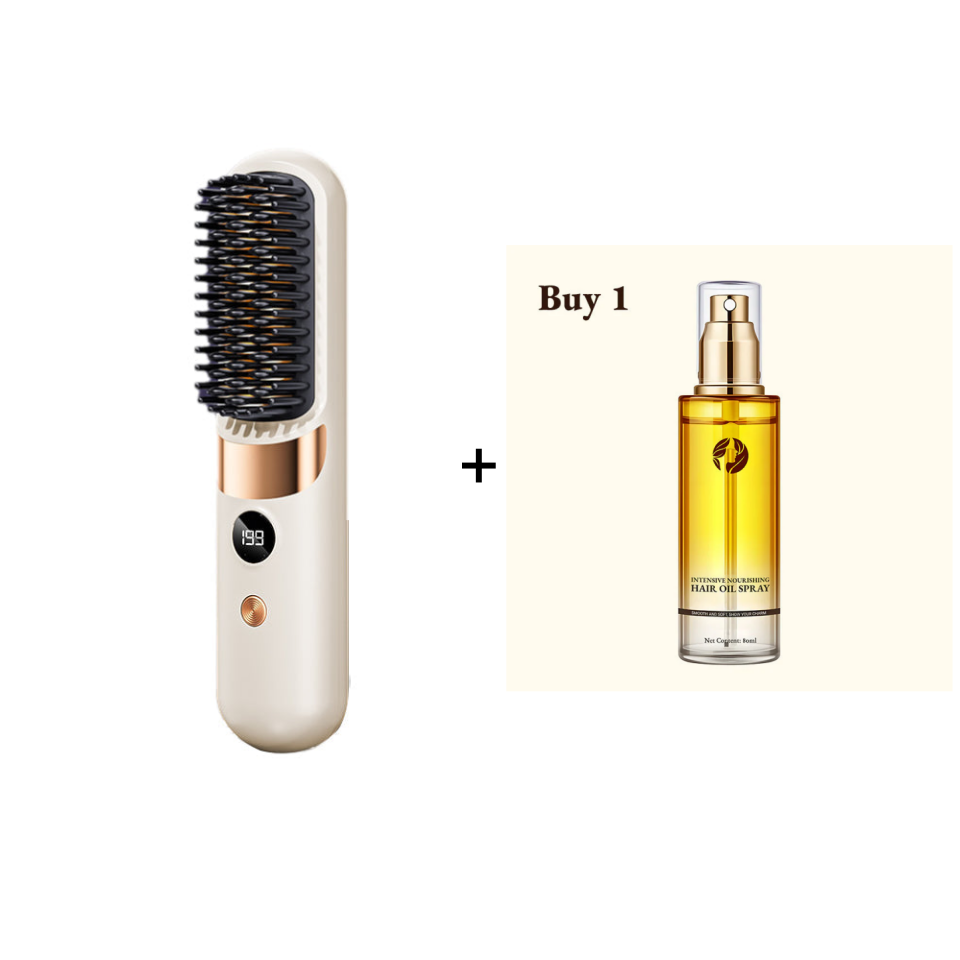3-in-1 Portable Cordless Hair Straightener Comb