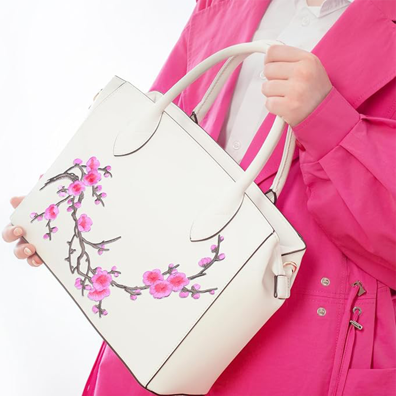 Elegant Plum Blossom Iron-On Patch
