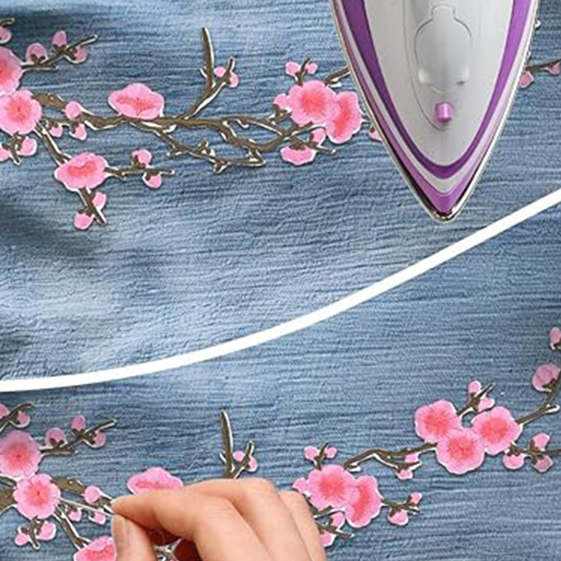 Elegant Plum Blossom Iron-On Patch