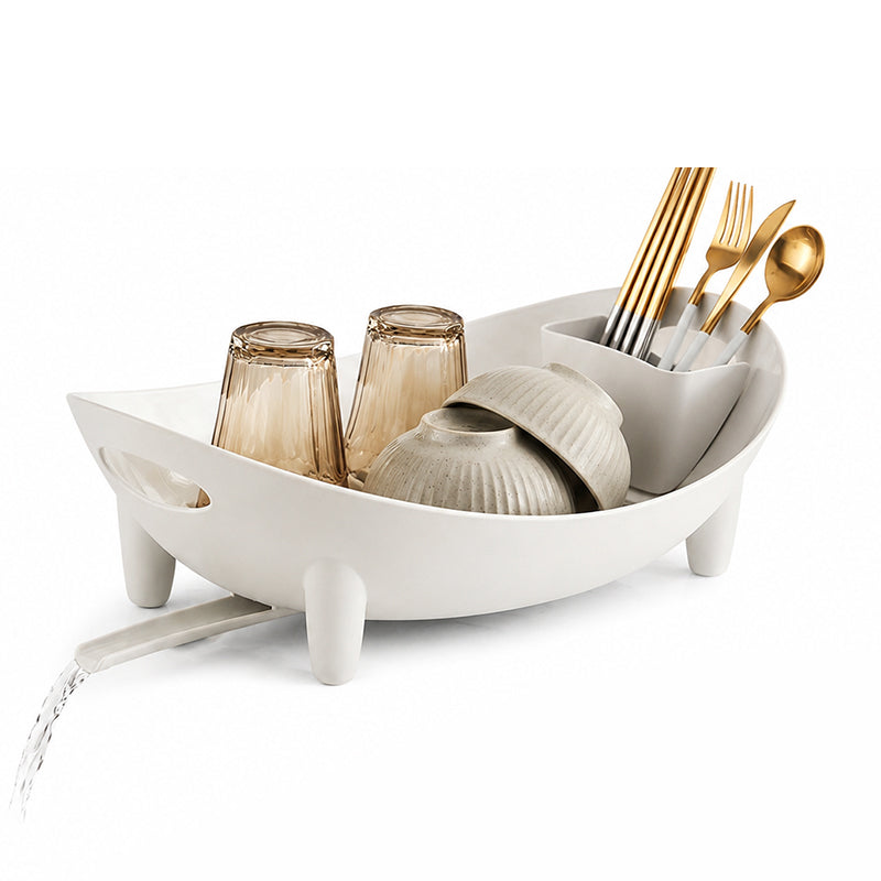 Kitchen Dish Drying Rack with Utensil Holder