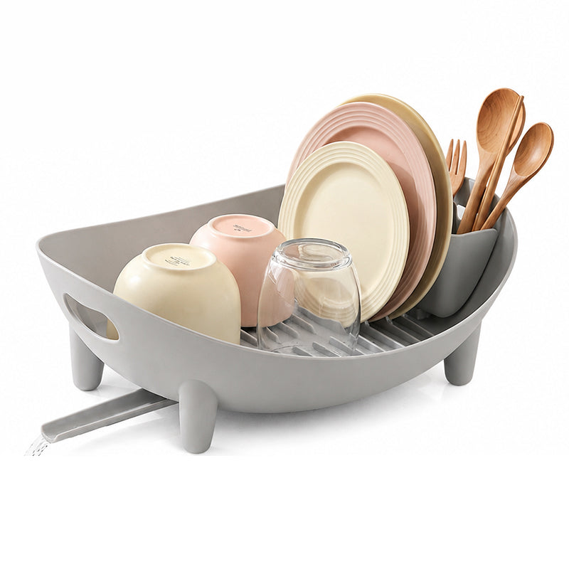 Kitchen Dish Drying Rack with Utensil Holder