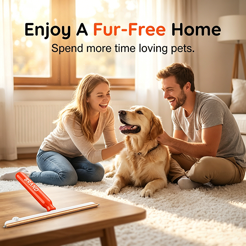 Long-Handled Pet Hair Remover for Carpets