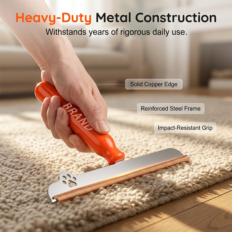 Long-Handled Pet Hair Remover for Carpets