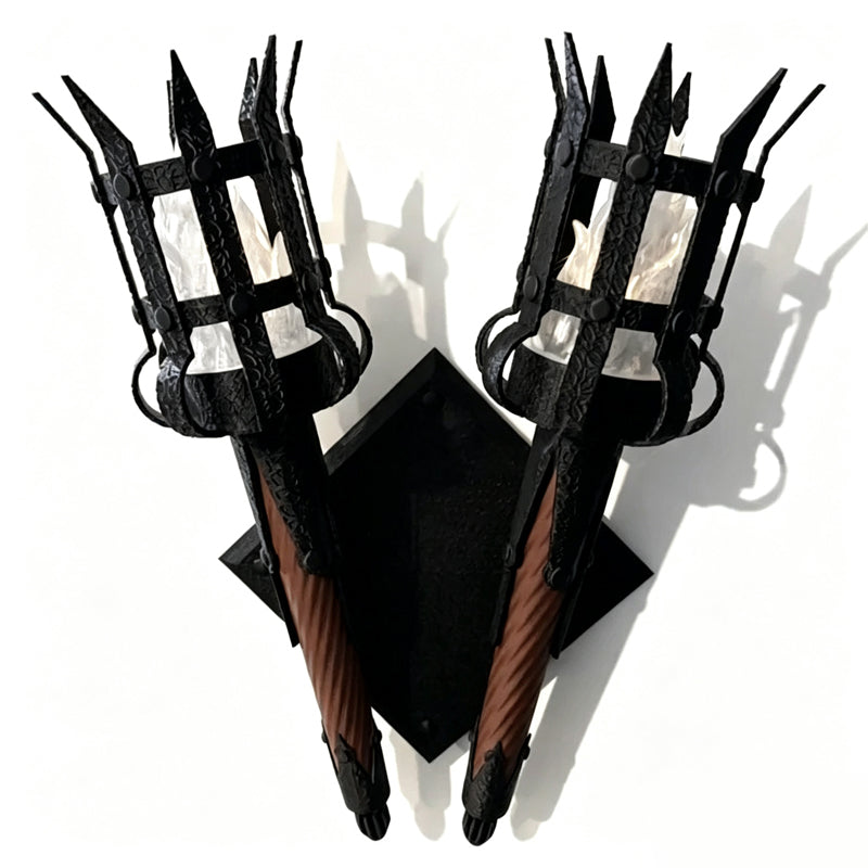 Medieval Torch Wall Sconce Vintage Flame Effect Wall Lamp