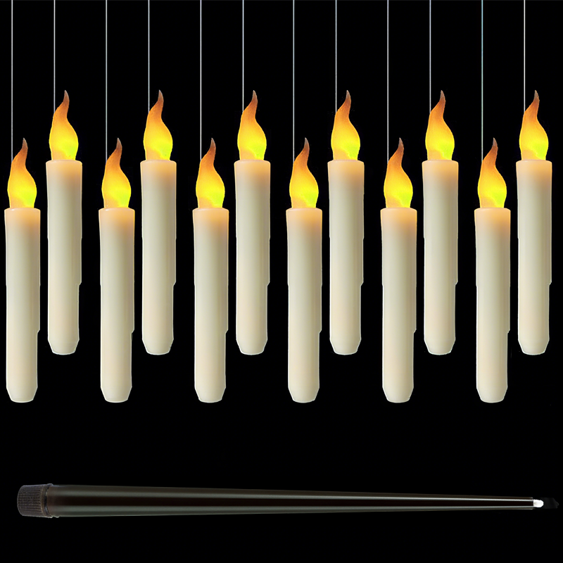 Halloween Magic Wand Remote Floating LED Candle Lights