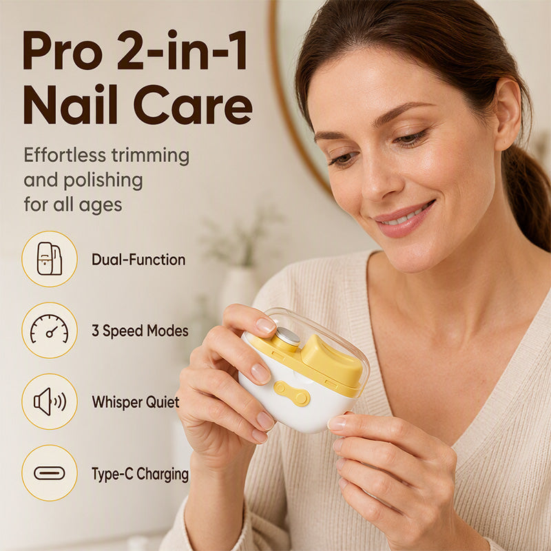 2 in 1 Rechargeable Electric Nail Clipper & Grinder