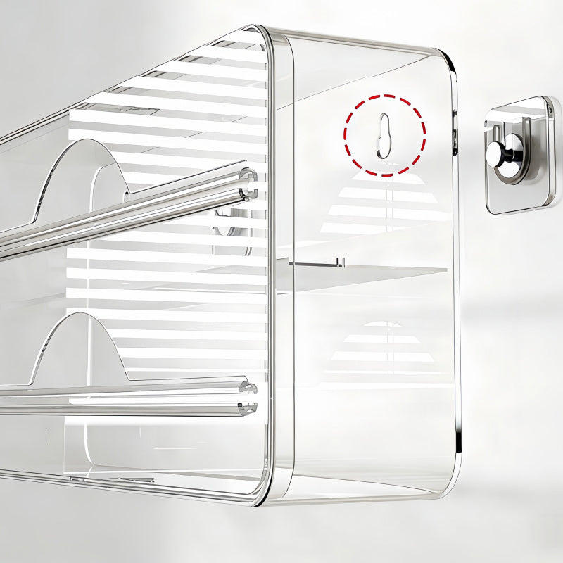Kitchen Wrap Organizer with Dual Sliding Cutter