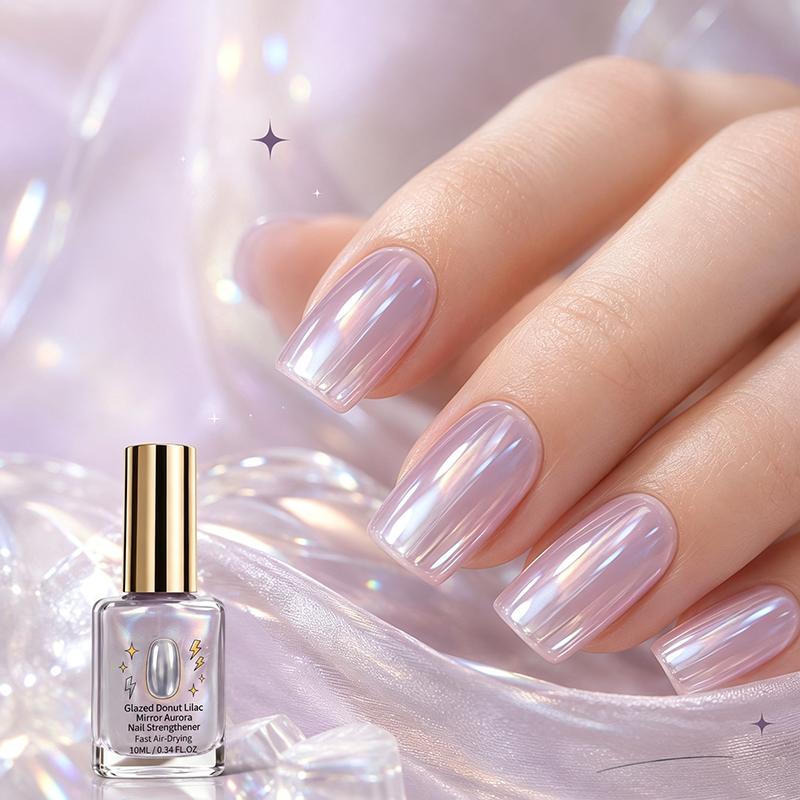 📢📢49% OFF !! ⏰Lilac Glossy Mirror Nail Strengthener