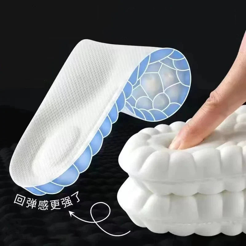 Hoch elastische Latex-Sport-Einlegesohlen Weiche Schuhpolster Fußgewölbestütze Orthopädische Einlegesohlen Atmungsaktiv Deodorant Stoßdämpfung Polsterung