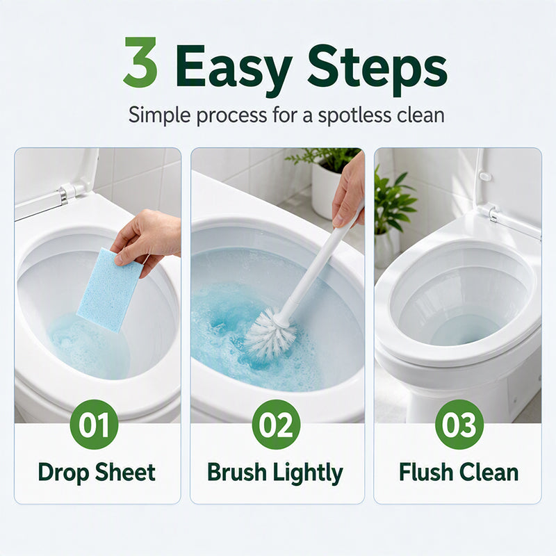Fast Dissolving Toilet Bowl Cleaner Sheets