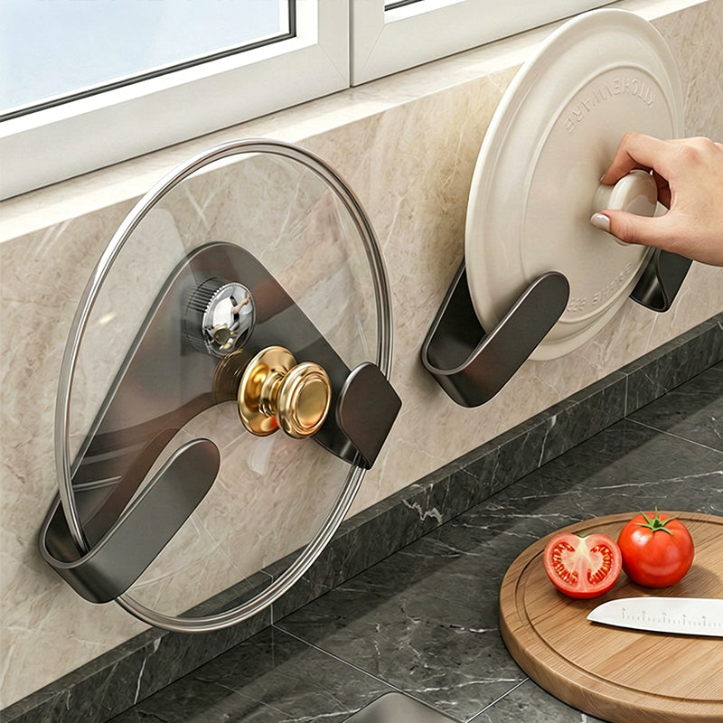 No-Drill Suction Cup Pot Lid Holder