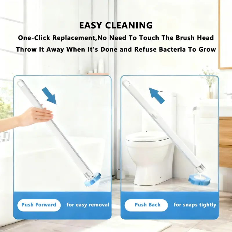 Disposable Toilet Brush Set with 18 Refills