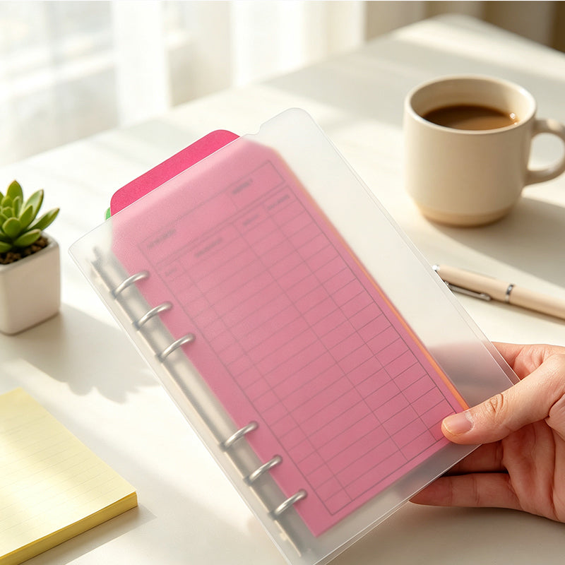 Frosted Binder with 12 Envelopes