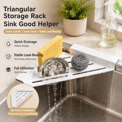 Carbon Steel Triangular Sink Corner Drain Rack