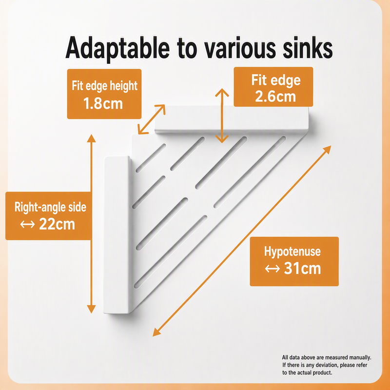 Carbon Steel Triangular Sink Corner Drain Rack