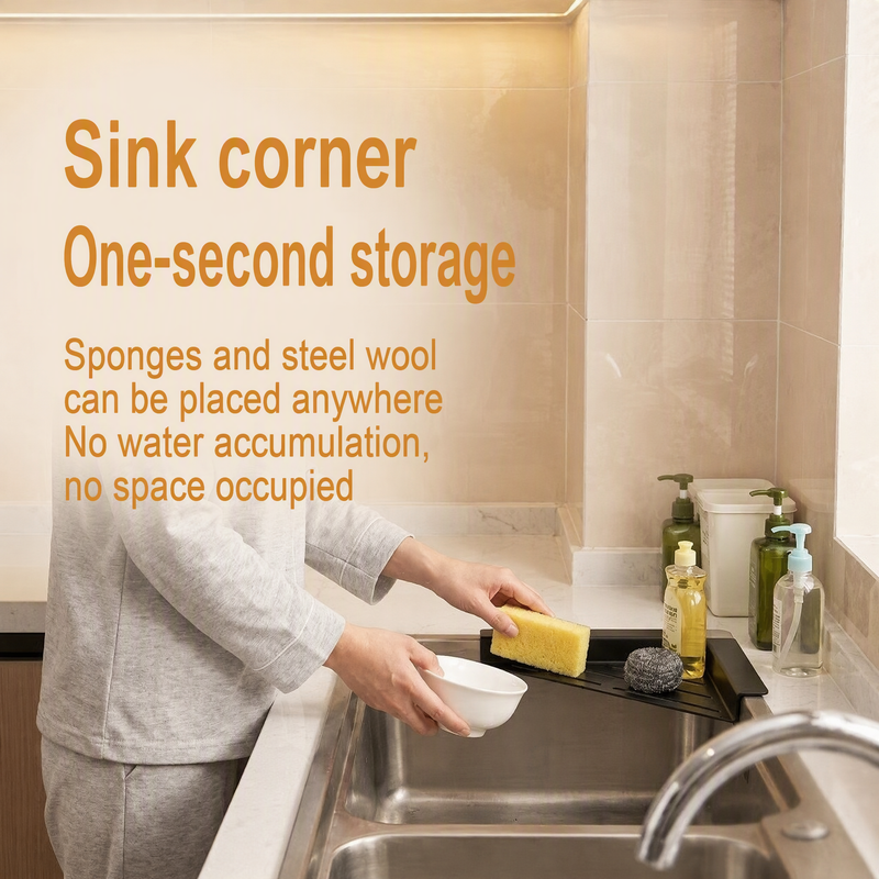 Carbon Steel Triangular Sink Corner Drain Rack