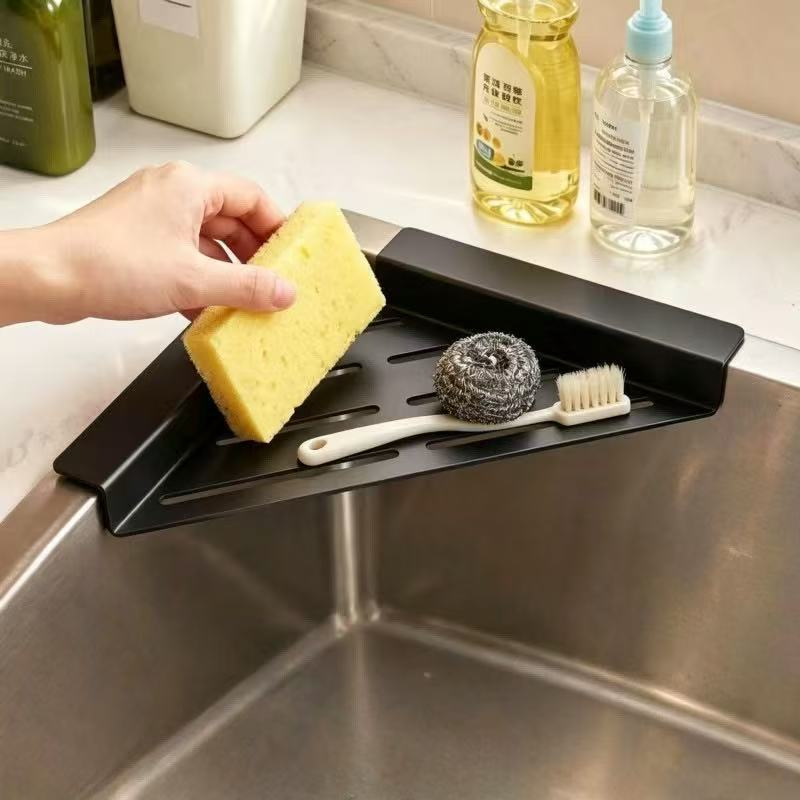 Carbon Steel Triangular Sink Corner Drain Rack